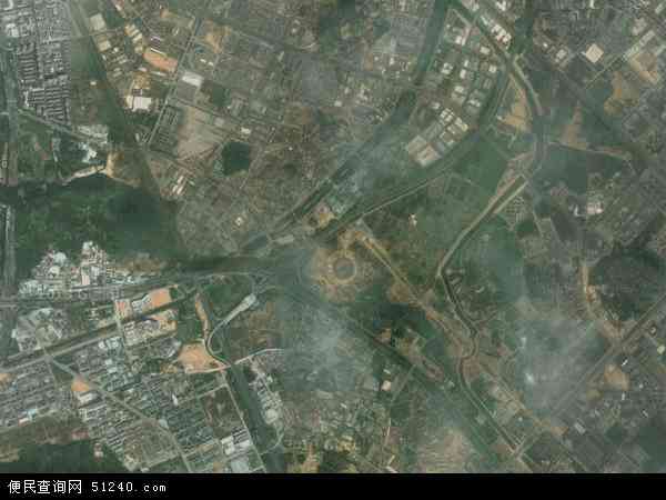 中国广东省东莞市寮步镇上屯村地图(卫星地图)图片