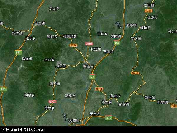 衡山县地图+-+衡山县卫星地图