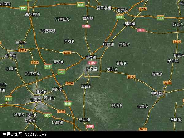 淮阳县地图 - 淮阳县卫星地图图片