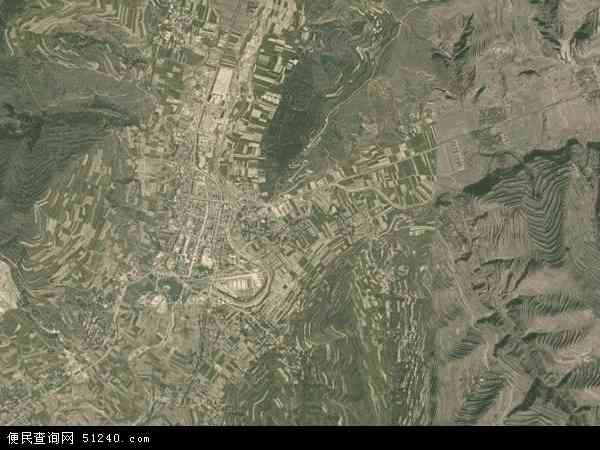 中国甘肃省平凉市庄浪县南湖镇地图(卫星地图)图片