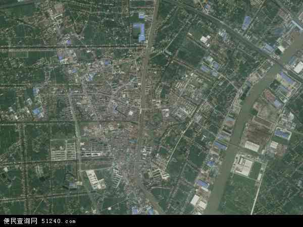 中国江苏省南通市通州区平潮镇地图(卫星地图