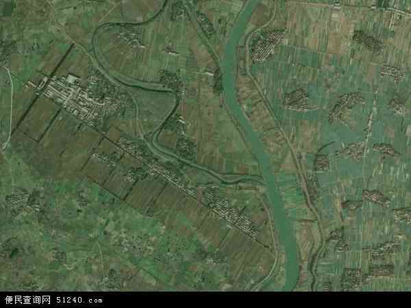 中国湖北省孝感市应城市三合镇地图(卫星地图)图片