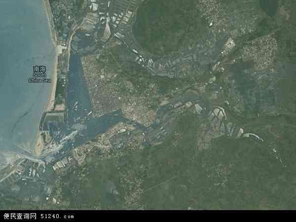中国广东省湛江市雷州市乌石镇地图(卫星地图