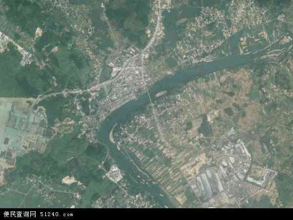 中国广西壮族自治区贺州市八步区信都镇地图(卫星地图)图片