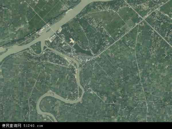 中国广西壮族自治区北海市合浦县党江镇地图(卫星图片