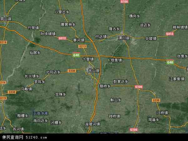 光山县地图 - 光山县卫星地图图片