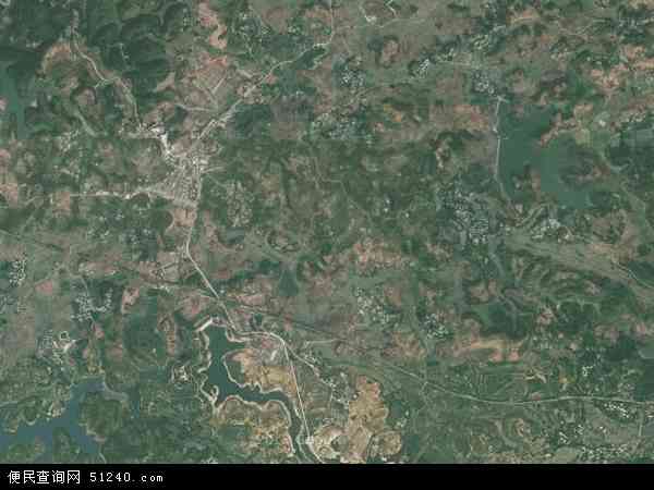 中国广东省云浮市罗定市华石镇地图(卫星地图)图片