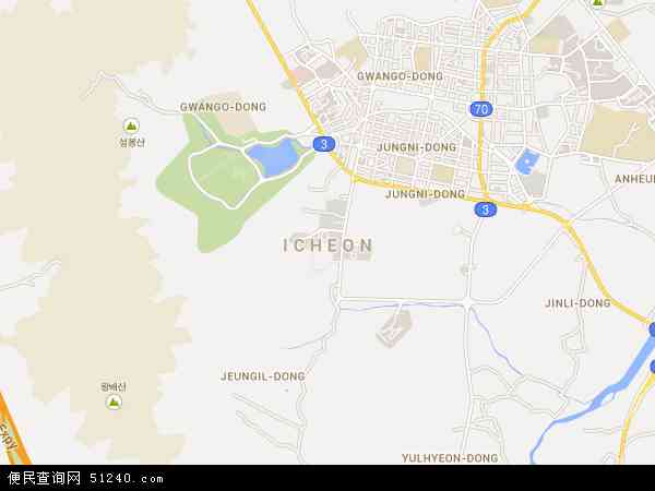 韩国京畿道利川市地图(卫星地图)图片