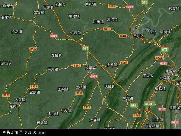 重庆市铜梁县地图(地图)