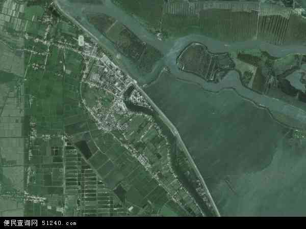 中国湖南省常德市汉寿县洋淘湖镇地图(卫星地图)图片