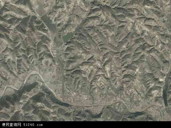 中国陕西省榆林市子洲县电市镇地图(卫星地图)图片