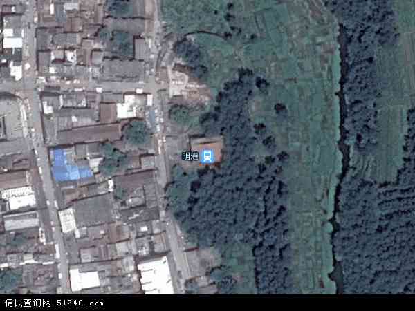 中国河南省信阳市平桥区明港工业地图(卫星地图)图片