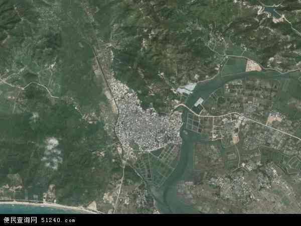 中国广东省惠州市惠东县平海镇地图(卫星地图)图片