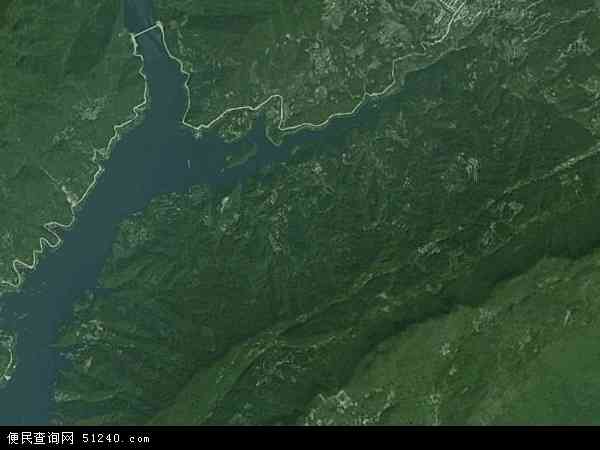中国湖南省张家界市桑植县人潮溪乡地图(卫星地图)图片