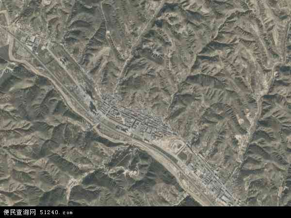 中国陕西省榆林市子洲县双湖峪镇地图(卫星地图)图片
