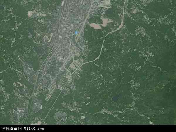 中国广西壮族自治区玉林市陆川县温泉镇地图(卫星地图)