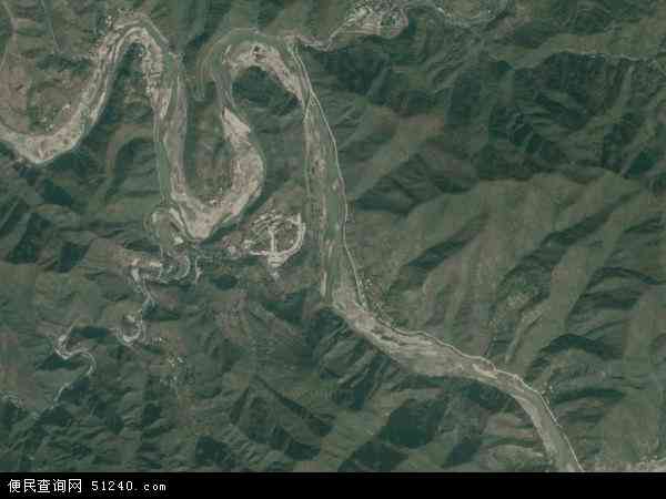 中国陕西省商洛市商南县湘河镇地图(卫星地图