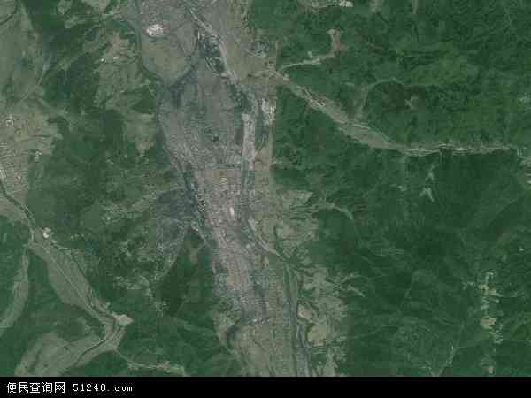 中国吉林省通化市二道江区铁厂镇地图(卫星地图)图片