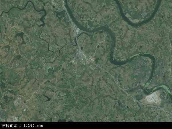 中国四川省自贡市沿滩区王井镇地图(卫星地图)图片