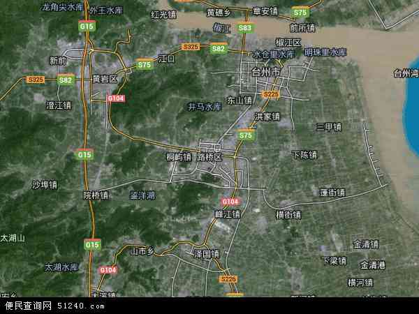 中国浙江省台州市路桥区滨海工业城地图(卫星地图)图片