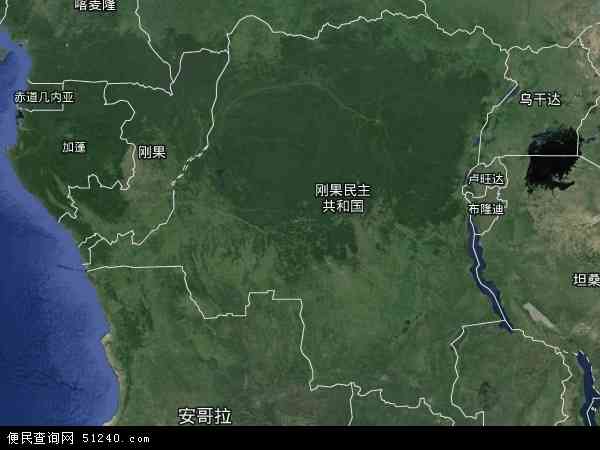 刚果民主共和国地图 - 刚果民主共和国卫星地图