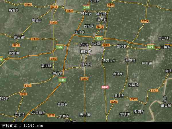 中国河南省濮阳市濮阳县濮阳县户部寨镇地图(卫星地图)图片
