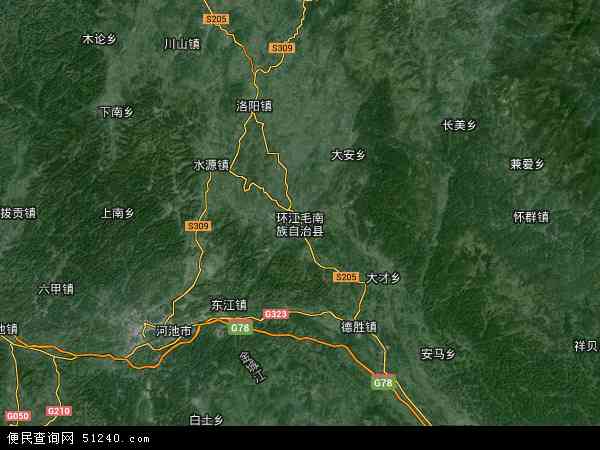 环江毛南族自治县地图图片