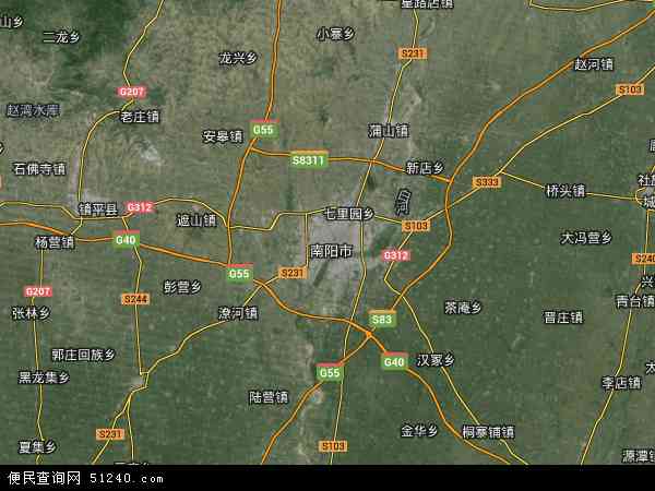 中国河南省南阳市卧龙区龙王沟风景区办事处地图(卫星地图)图片