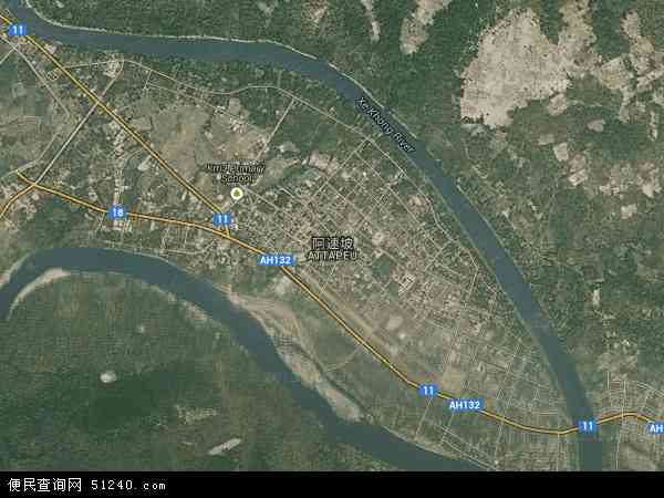 老挝阿速坡地图(卫星地图)