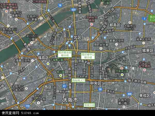 大阪地图 - 大阪卫星地图 - 大阪高清航拍地图 -