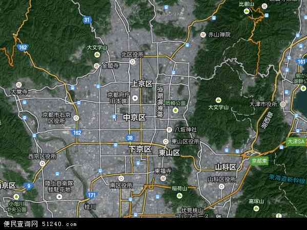 日本京都地图(卫星地图)