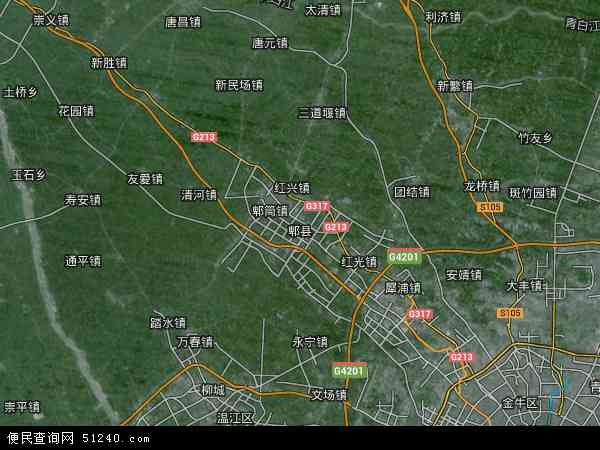 郫县地图+-+郫县卫星地图