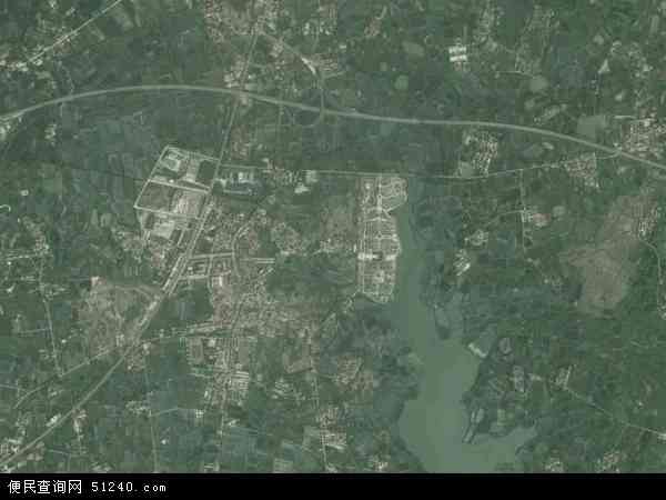 中国湖北省武汉市新洲区汪集地图(卫星地图)