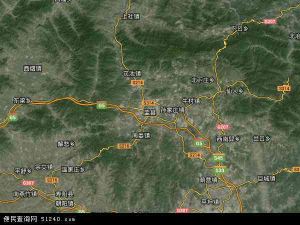 盂县地图 - 盂县卫星地图 - 盂县高清航拍地图 -
