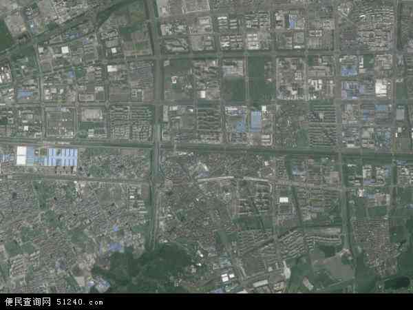 中国浙江省杭州市滨江区长河地图(卫星地图)