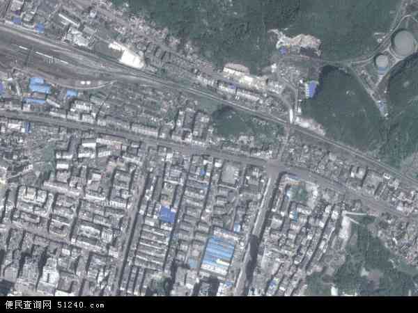 中国贵州省六盘水市钟山区红岩地图(卫星地图)图片