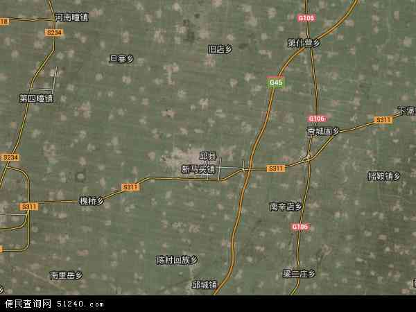中国河北省邯郸市邱县地图(卫星地图)图片