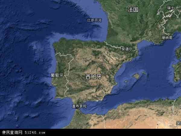 西班牙地图(卫星地图)