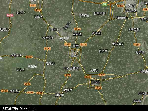中国山东省聊城市莘县地图(卫星地图)图片