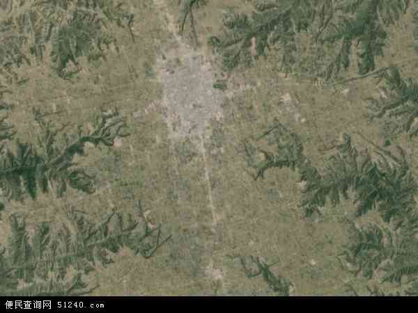 中国甘肃省庆阳市地图(卫星地图)