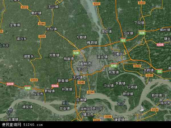 扬州巿地图图片