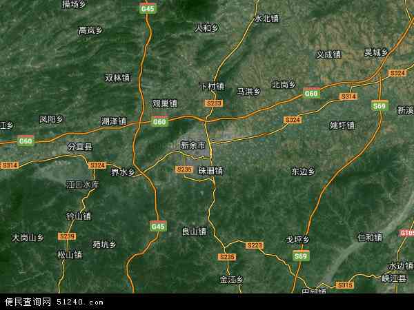 江西省新余市渝水区地图(地图)
