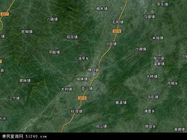 博白县地图 - 博白县卫星地图 - 博白县高清航拍