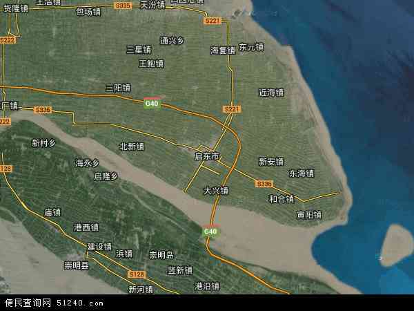 启东市地图 - 启东市卫星地图 - 启东市高清航拍