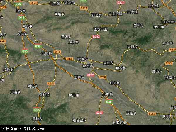 中国河南省平顶山市汝州市地图(卫星地图)