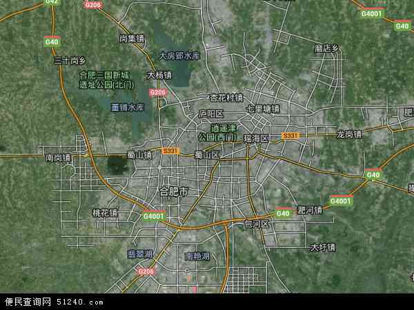 蜀山区地图 - 蜀山区卫星地图 - 蜀山区高清航拍