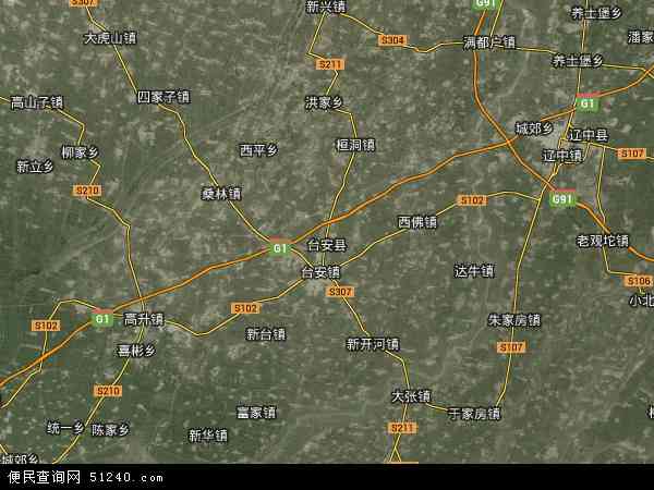 台安县地图 - 台安县卫星地图 - 台安县高清航拍