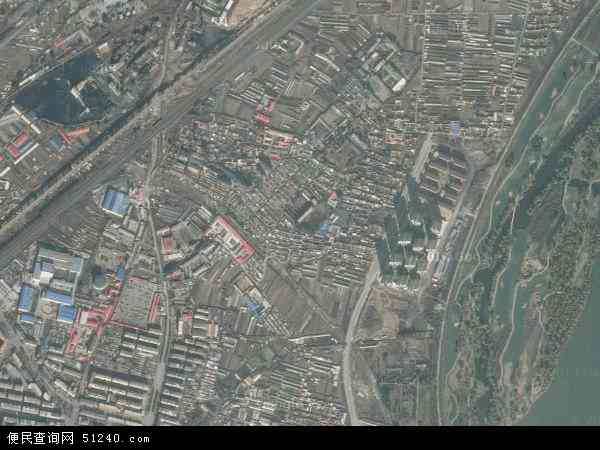 中国辽宁省辽阳市白塔区新华地图(卫星地图)图片