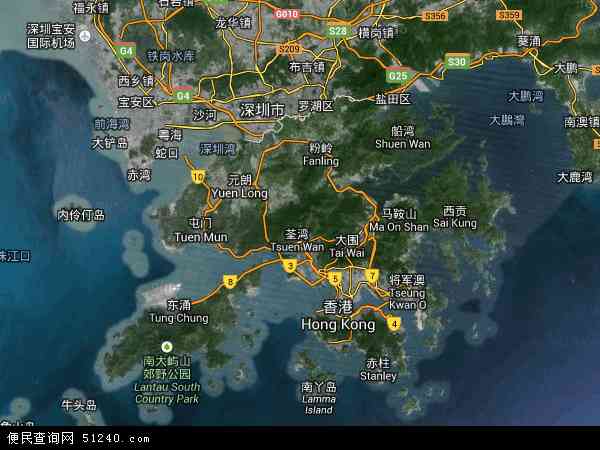 香港地图 - 香港卫星地图 - 香港高清航拍地图 -