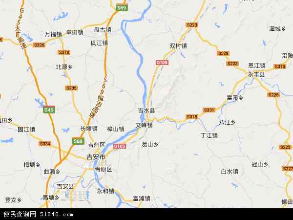 吉水县地图乡镇分布图片